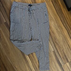 GAP Women's Navy blue and White Geometric Joggers